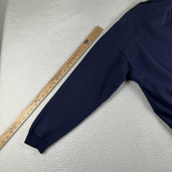 Vintage Old Navy Sweatshirt Mens Large Navy Blue Fleece Crewneck 90s Logo Y2K - Picture 12 of 13